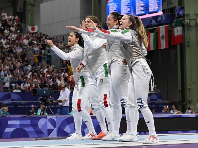 scherma fioretto femminile a squadre ph augusto bizzi agu scherma fioretto femminile a squadre ph augusto bizzi agu