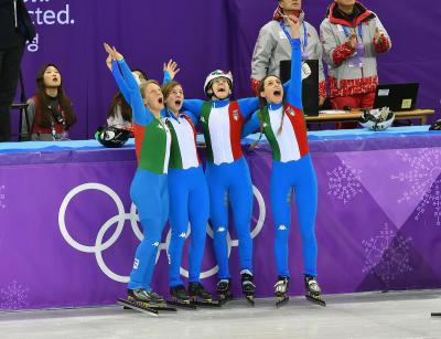 Short Track relay silver medal for Italy