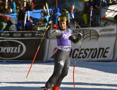 Sofia Goggia seconda a Cortina nella discesa di Coppa del Mondo