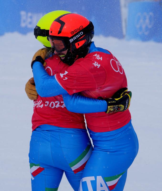 220212 Visintin Moioli ITA Snowboard Cross Mixed Team ARGENTO Ph Luca Pagliaricci LUC02649 copia 220212 Visintin Moioli ITA Snowboard Cross Mixed Team ARGENTO Ph Luca Pagliaricci LUC02649 copia