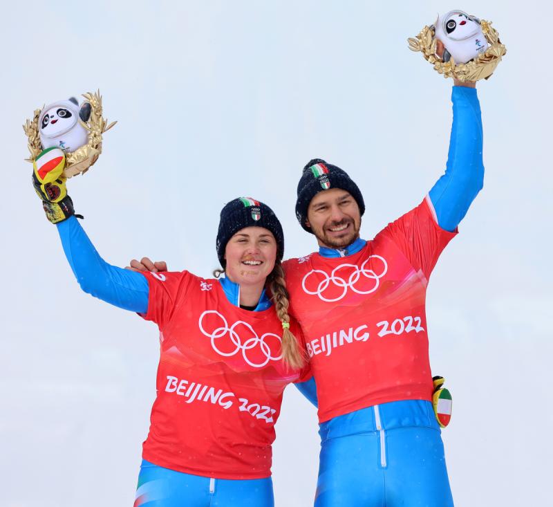 220212 Visintin Moioli ITA Snowboard Cross Mixed Team ARGENTO Ph Luca Pagliaricci MTRO5494 copia 220212 Visintin Moioli ITA Snowboard Cross Mixed Team ARGENTO Ph Luca Pagliaricci MTRO5494 copia