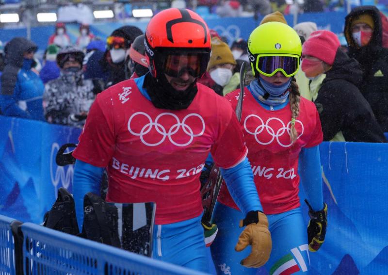 220212 Visintin Moioli ITA Snowboard Cross Mixed Team Ph Luca Pagliaricci LUC02627 copia 220212 Visintin Moioli ITA Snowboard Cross Mixed Team Ph Luca Pagliaricci LUC02627 copia