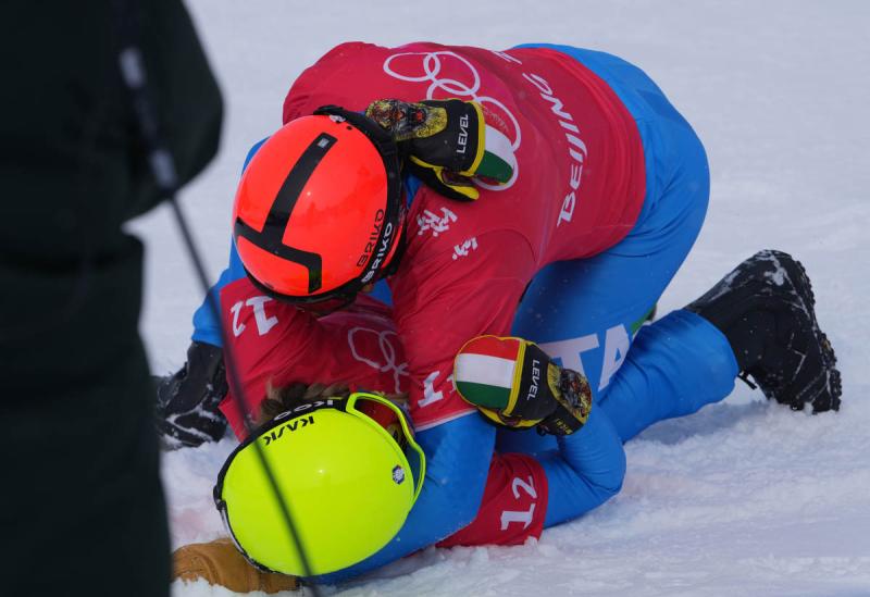 220212 Visintin Moioli ITA Snowboard Cross Mixed Team ARGENTO Ph Luca Pagliaricci LUC02683 copia 220212 Visintin Moioli ITA Snowboard Cross Mixed Team ARGENTO Ph Luca Pagliaricci LUC02683 copia