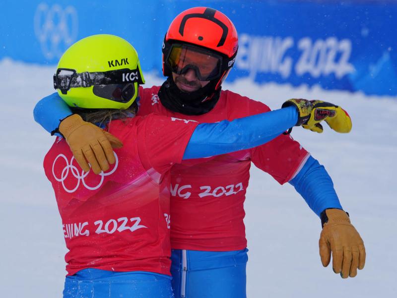 220212 Visintin Moioli ITA Snowboard Cross Mixed Team ARGENTO Ph Luca Pagliaricci LUC02695 copia 220212 Visintin Moioli ITA Snowboard Cross Mixed Team ARGENTO Ph Luca Pagliaricci LUC02695 copia