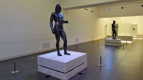 mostra fiacole bronzi di riace Foto Mezzelani GMT 063