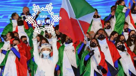 sfila l'italia nella cerimonia inaugurale foto mezzelani gmt sport015