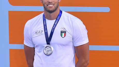 Nuoto 50 Farfalla Matteo RIVOLTA Podio Argento foto Simone Ferraro SFA_0223 copia