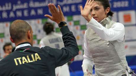 Scherma Femminile CALISSI vs KARAMETE foto Luca Pagliaricci ORA03809 copia 