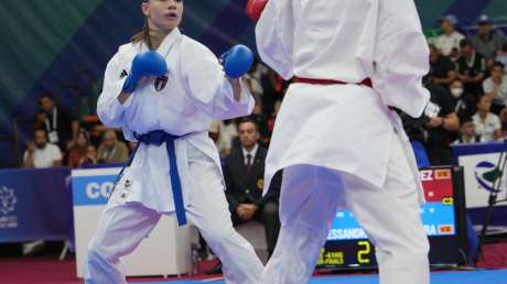 Karate Alessandra Mangiacapra VS Maria Espinoza Lopez foto Luca Pagliaricci ORA00787 copia 