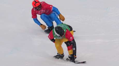 220212 Visintin Moioli Carpano Sommariva ITA Snowboard Cross Mixed Team Ph Luca Pagliaricci PAG07488 copia