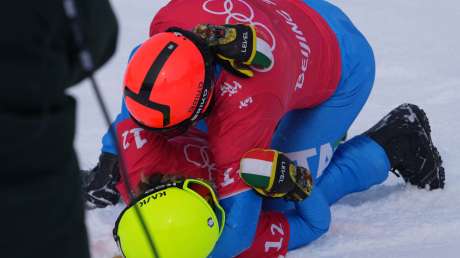 220212 Visintin Moioli ITA Snowboard Cross Mixed Team ARGENTO Ph Luca Pagliaricci LUC02683 copia