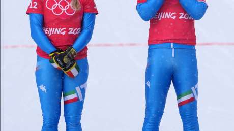 220212 Visintin Moioli ITA Snowboard Cross Mixed Team ARGENTO Ph Luca Pagliaricci LUC02710 copia