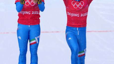 220212 Visintin Moioli ITA Snowboard Cross Mixed Team ARGENTO Ph Luca Pagliaricci LUC02728 copia