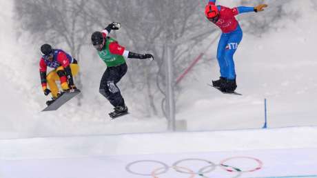 220212 Visintin Moioli ITA Snowboard Cross Mixed Team Ph Luca Pagliaricci PAG07735 copia