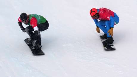 220212 Visintin Moioli ITA Snowboard Cross Mixed Team Ph Luca Pagliaricci PAG07753 copia