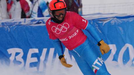 220212 Visintin Moioli ITA Snowboard Cross Mixed Team Ph Luca Pagliaricci PAG07791 copia