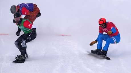 220212 Visintin Moioli ITA Snowboard Cross Mixed Team Ph Luca Pagliaricci PAG08059 copia