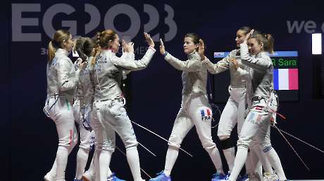 SCHERMA Sciabola Femminile ITA vs FRA LPA06812 Ph Luca Pagliaricci CONI