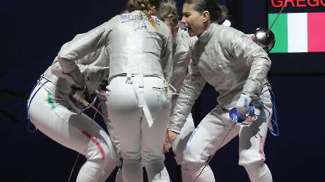SCHERMA Sciabola Femminile ITA vs FRA LPA06833 Ph Luca Pagliaricci CONI