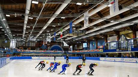 EYOF FVG Short Track  24 Martinelli Sara 25 Rodondi Chiara foto Simone Ferraro DSC06459