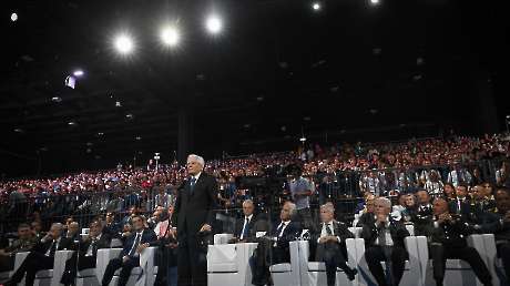 Il Presidente Mattarella alla cerimonia di apertura dei Mondiali di Scherma