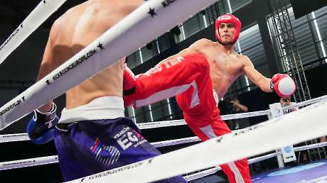 Kickboxing Damiano Salvatore TRAMONTANA v Farid AGHAMOGHLANOV (AZE) Ph Simone Ferraro SFA00970