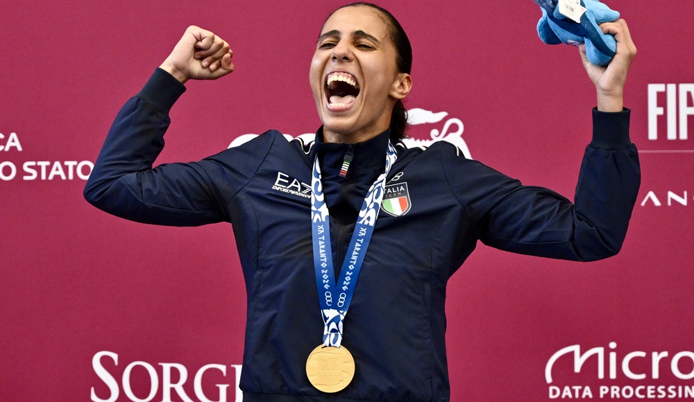 Sirine Charaabi vince il titolo nei 54 kg: la Nazionale si congeda da Taranto 2026 con il poker di ori
