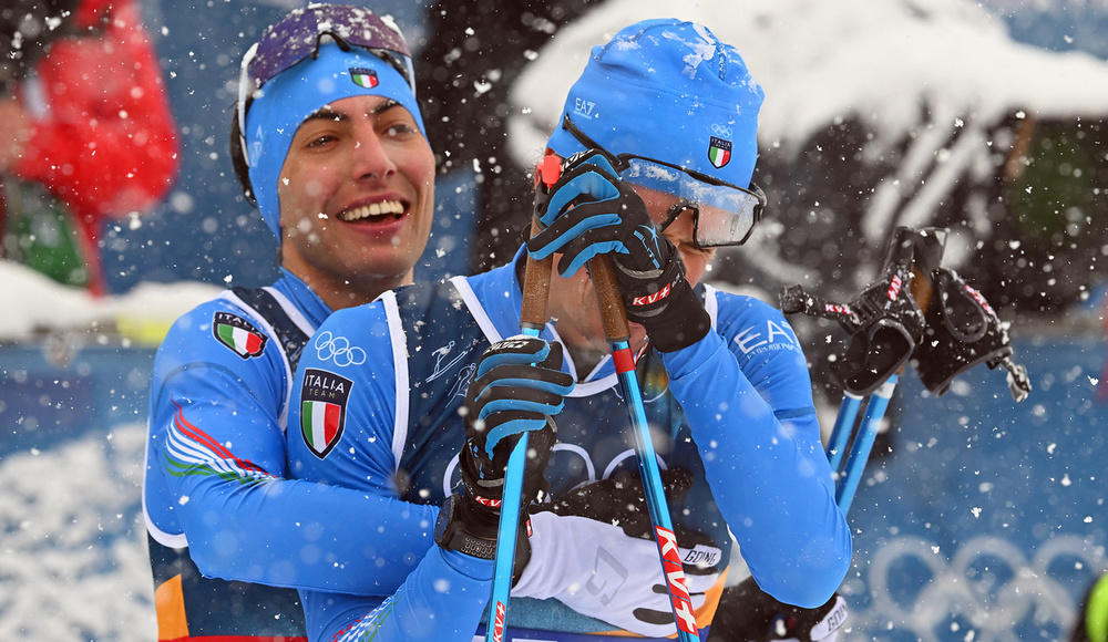Combinata nordica: Samuel Costa e Aaron Kostner quarti in rimonta nella team sprint olimpica