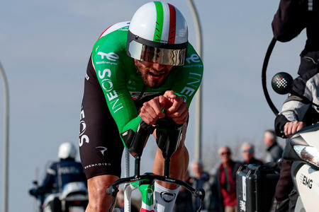 Tirreno-Adriatico: un Filippo Ganna da record vince la crono d'apertura in Versilia