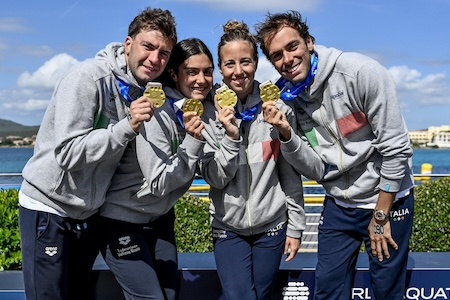 Coppa del Mondo: l'Italia vince la staffetta mista di Golfo Aranci, terzo Paltrinieri nella sprint