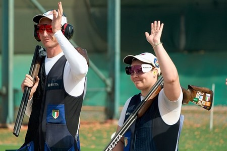 Coppa del Mondo di trap: i tandem azzurri lontani dal podio nel mixed team di Lonato