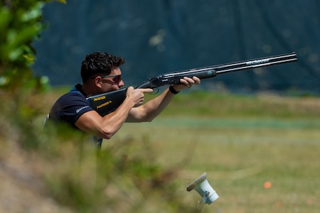 Coppa del Mondo: Valerio Palmucci a punteggio pieno dopo 100 piattelli nello skeet di Lonato
