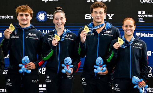 Primo oro per l'Italia agli Europei di Parigi: vittoria azzurra nella prova a squadre miste