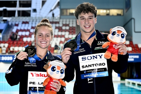 Mondiali: Pellacani e Santoro d'oro a Singapore nel sincro misto da tre metri